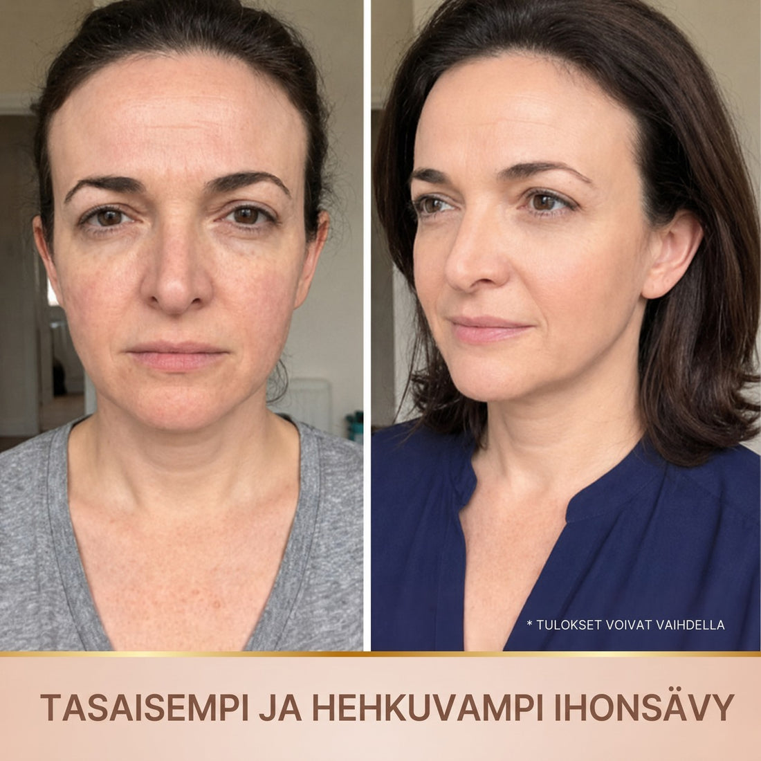 Ennen ja jälkeen – tasaisempi ihonsävy